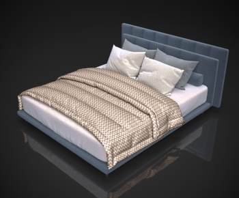 Modern Double Bed-ID:122140888