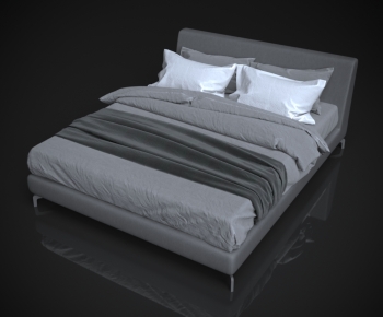 Modern Double Bed-ID:881072044