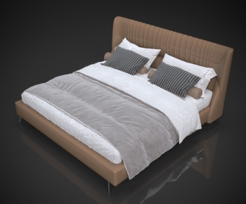 Modern Double Bed-ID:643317948