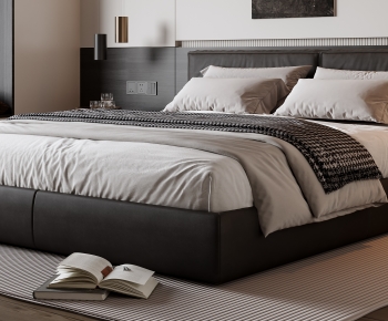 Modern Double Bed-ID:755858903