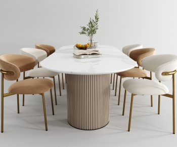 Modern Dining Table And Chairs-ID:664355042