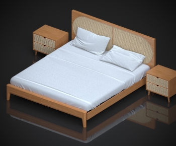 Nordic Style Double Bed-ID:895723103