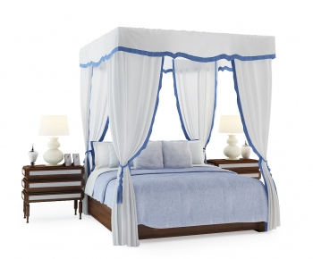 Mediterranean Style Double Bed-ID:285251189