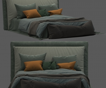 Modern Double Bed-ID:943954943