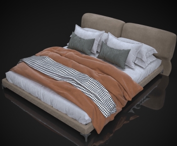 Modern Double Bed-ID:377217058
