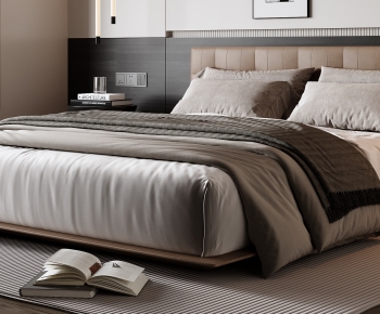 Modern Double Bed-ID:932935957