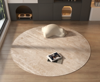 Modern Circular Carpet-ID:129237894