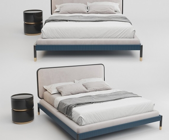 Modern Double Bed-ID:846738824