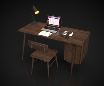 Modern Office Desk And Chair-ID:868218908