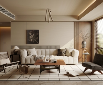 Wabi-sabi Style A Living Room-ID:822793017