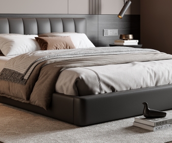 Modern Double Bed-ID:142580031