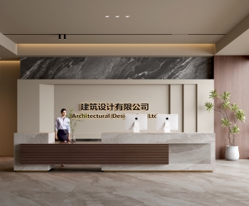 Modern Office Reception Desk-ID:561331992