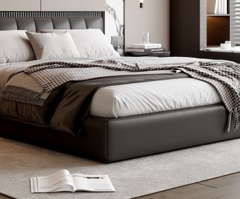 Modern Double Bed-ID:777724989