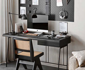 Modern Computer Desk And Chair-ID:717669014