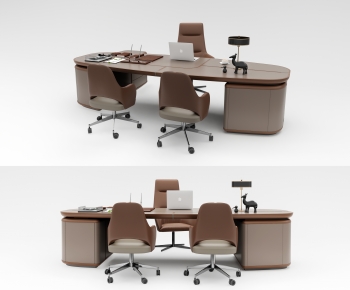 Modern Office Desk And Chair-ID:634363899