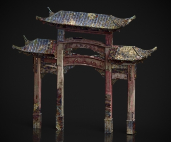 Chinese Style Decorated Archway-ID:589965119