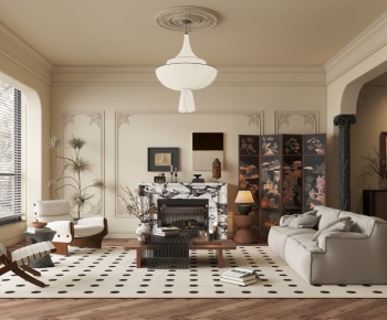 French Style A Living Room-ID:484292981