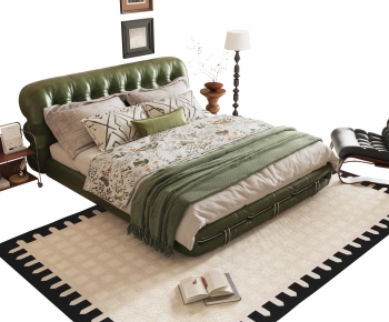 Modern Double Bed-ID:437227965
