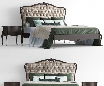 Simple European Style Double Bed-ID:651803025
