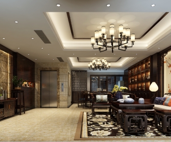 Chinese Style A Living Room-ID:495006088