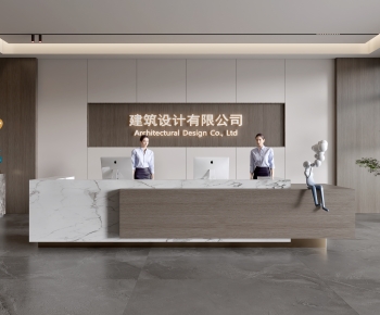 Modern Office Reception Desk-ID:125715972