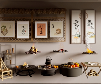 New Chinese Style Fireplace-ID:406160415
