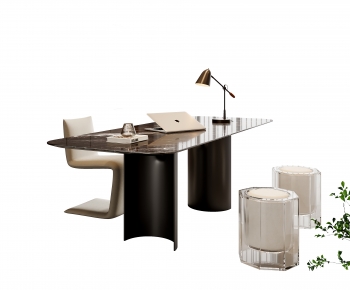 Modern Computer Desk And Chair-ID:854608062