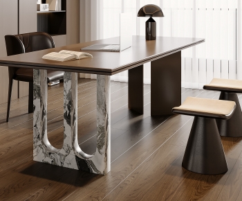 Modern Computer Desk And Chair-ID:658428919