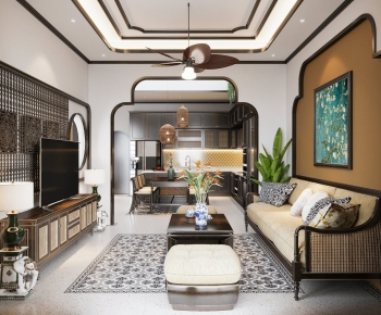 Southeast Asian Style A Living Room-ID:982371096