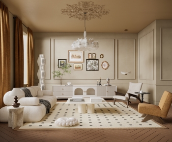 French Style A Living Room-ID:988609086