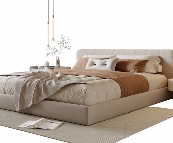 Modern Double Bed-ID:510636093