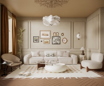 French Style A Living Room-ID:584407092