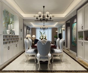 Simple European Style Dining Room-ID:226392985