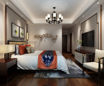 New Chinese Style Bedroom-ID:137419794