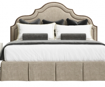 Simple European Style Double Bed-ID:686026107