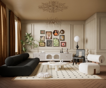 French Style A Living Room-ID:554542061