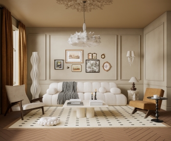 French Style A Living Room-ID:968770982