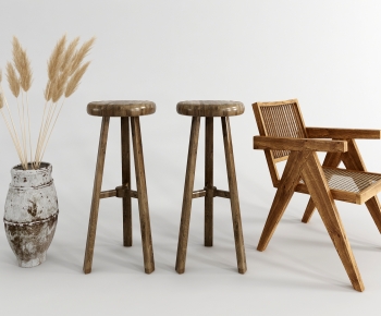 Wabi-sabi Style Bar Stool-ID:890231154