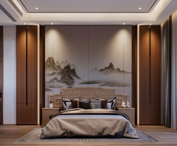 New Chinese Style Bedroom-ID:370717053