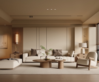 New Chinese Style A Living Room-ID:911140924