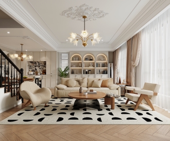 French Style A Living Room-ID:526179081