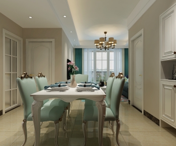 Simple European Style Dining Room-ID:247049099