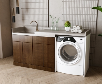 Nordic Style Laundry Cabinet-ID:277092935
