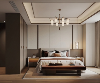 New Chinese Style Bedroom-ID:411524069
