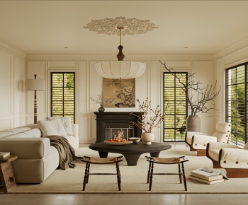 French Style A Living Room-ID:726940619