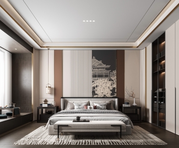 New Chinese Style Bedroom-ID:294198996