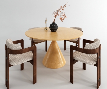 Wabi-sabi Style Dining Table And Chairs-ID:395446069