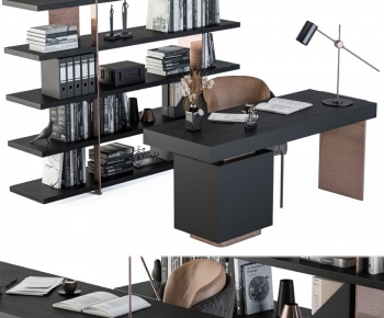 Modern Computer Desk And Chair-ID:243083001