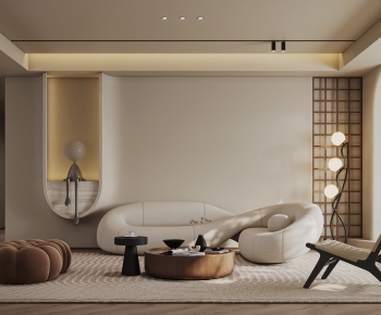 Wabi-sabi Style A Living Room-ID:688961031