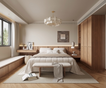Wabi-sabi Style Bedroom-ID:747533083